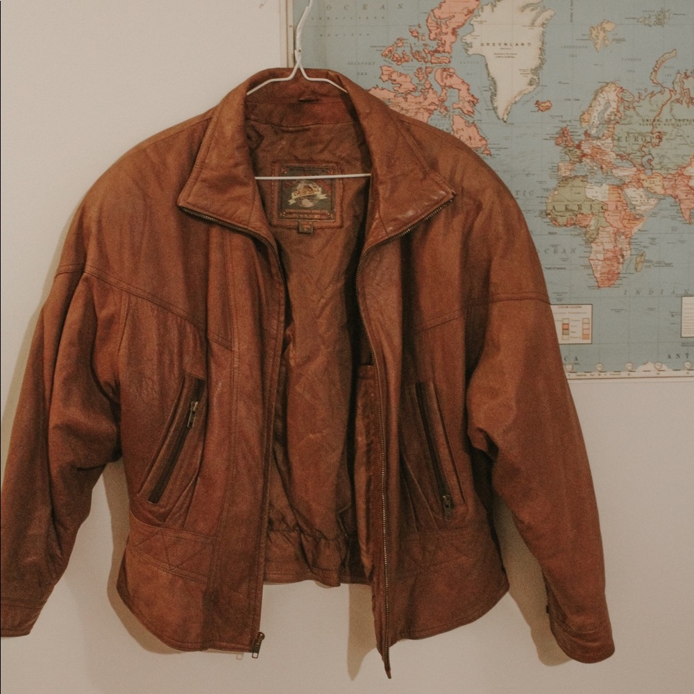 Vintage Adventure Bound 100% leather jacket